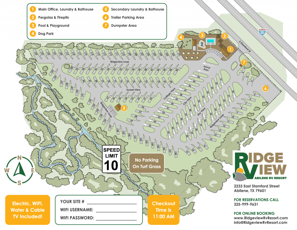 Ridgeview RV Resort Map